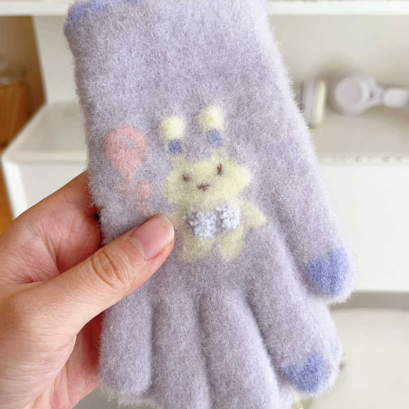 Dječje pletene rukavice s motivom crtanog filma, zadržavaju toplinu, za dob 4-8 godina