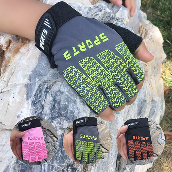 Dječje rukavice za bicikl s prstima do pola, protuklizne, zaštita od sunca, jacquard tkanina, unisex, za uzrast 8–15 godina