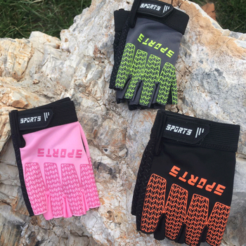 Dječje rukavice za bicikl s prstima do pola, protuklizne, zaštita od sunca, jacquard tkanina, unisex, za uzrast 8–15 godina
