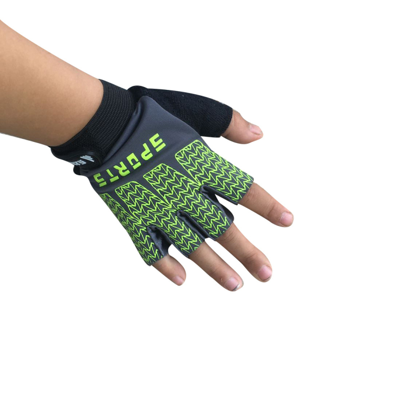 Dječje rukavice za bicikl s prstima do pola, protuklizne, zaštita od sunca, jacquard tkanina, unisex, za uzrast 8–15 godina