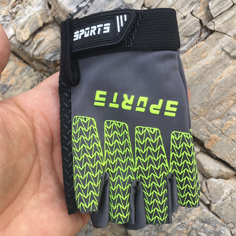 Dječje rukavice za bicikl s prstima do pola, protuklizne, zaštita od sunca, jacquard tkanina, unisex, za uzrast 8–15 godina