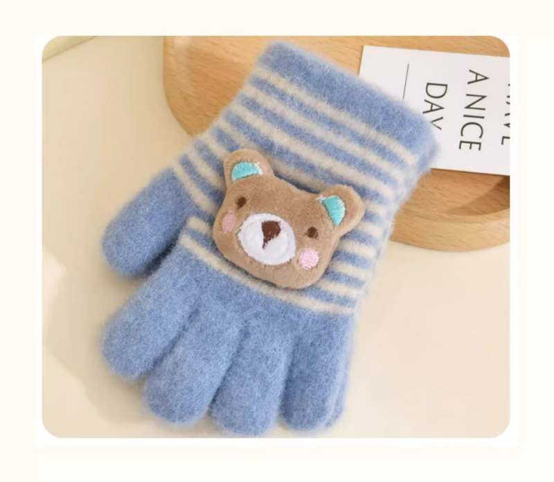 Dječje zimske rukavice, tople, s pet prstiju, unisex, za djecu 3–6 godina