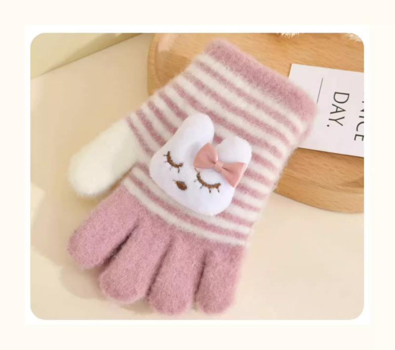 Dječje zimske rukavice, tople, s pet prstiju, unisex, za djecu 3–6 godina