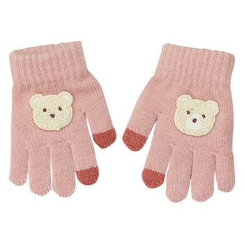 Dječje pletene zimske rukavice s flis unutarnjom podstavom, debele, petoprstne, s uzorkom srca, za djecu 1–5 godina