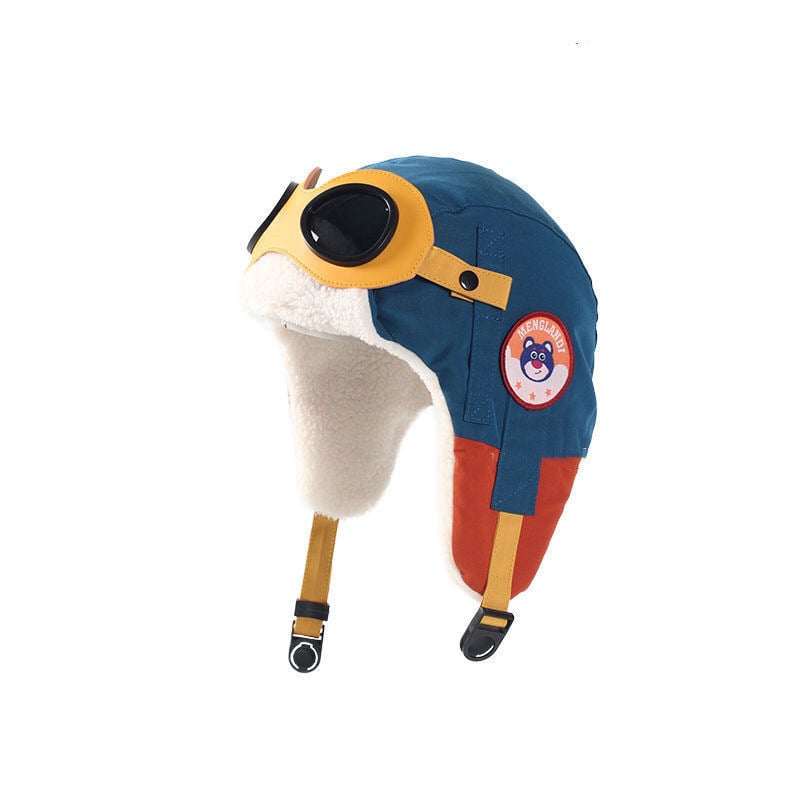 Pliš dječja zimska kapa s fleece podstavom, kupolasti oblik, zaštita za uši, Jacquard pletenje, zima 2025, uzrast 2–10 godina