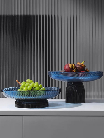 Стъклена чиния за плодове, модерен минималистичен стил, прост стил, първокласно качество.