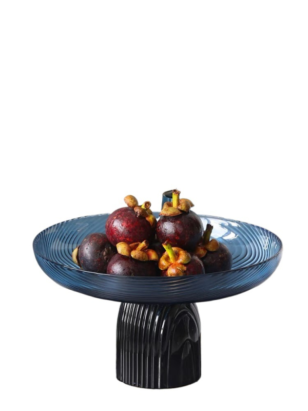 Стъклена чиния за плодове, модерен минималистичен стил, прост стил, първокласно качество.