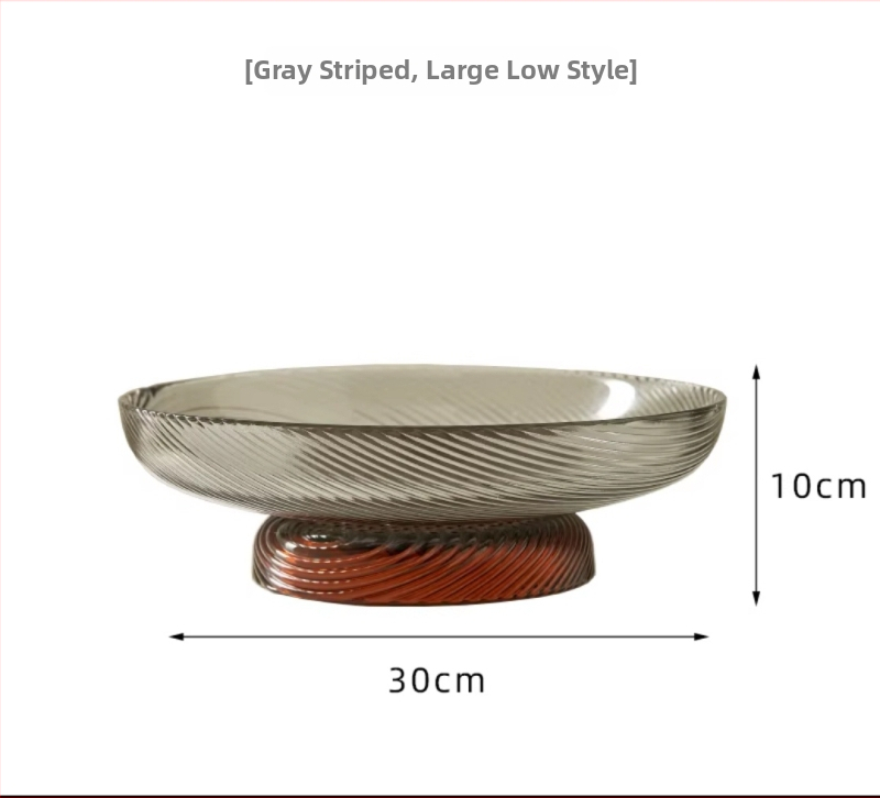 Стъклена чиния за плодове, модерен минималистичен стил, прост стил, първокласно качество.