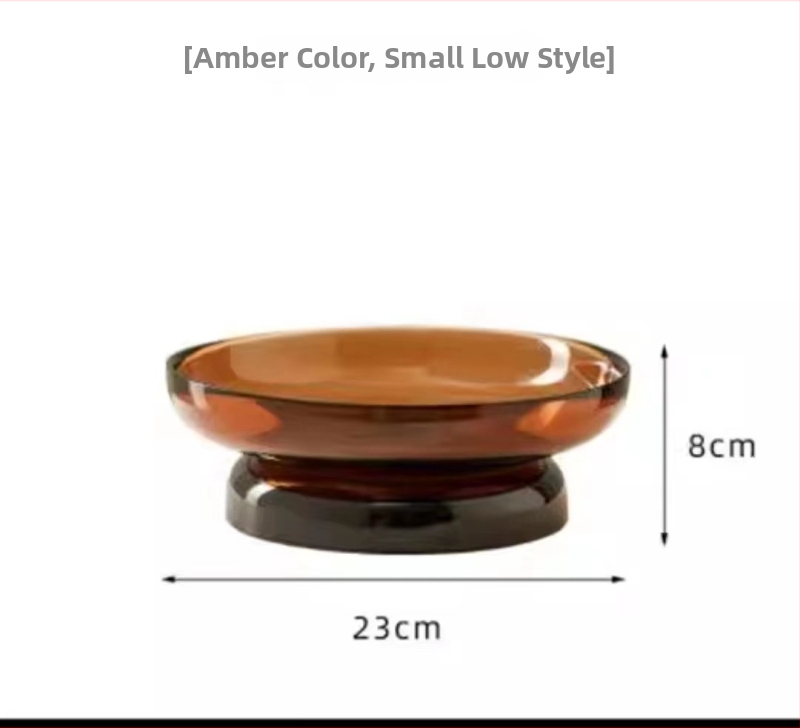 Стъклена чиния за плодове, модерен минималистичен стил, прост стил, първокласно качество.