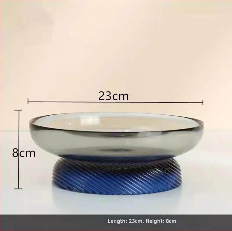 Стъклена чиния за плодове, модерен минималистичен стил, прост стил, първокласно качество.