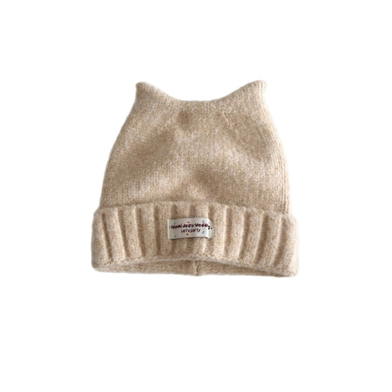 Dječja pletena kapa s mačjim ušima – topla i vjetrootporna, kupolasta kruna, Jacquard pletenina, za djecu od 2 do 6 godina, zima