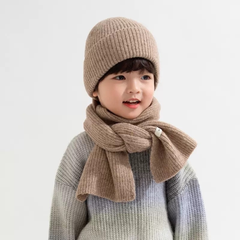 Dječji set: kapa s kapuljačom i šalom, akrilna vlakna, zaštita od sunca, uzrasti 2–4, 4–6, 8–10 godina