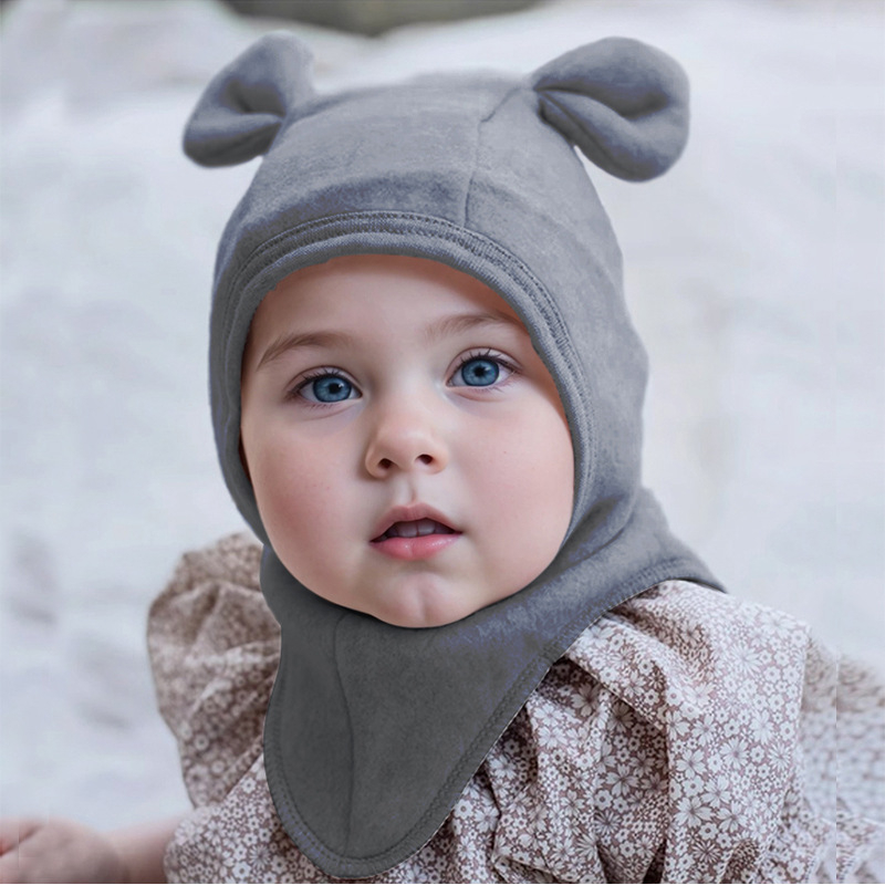 MUGOO Dječja zimska kapa od polar fleece-a, pull-on, zaštita ušiju, kupolasti vrh
