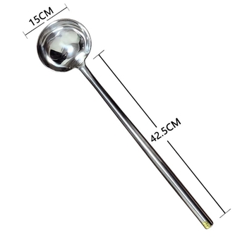 Κουτάλι μαγειρέματος από ανοξείδωτο ατσάλι – υψηλή ανθεκτικότητα σε θερμοκρασίες, μοντέρνος μινιμαλιστικός σχεδιασμός, ανθεκτικό εργαλείο κουζίνας