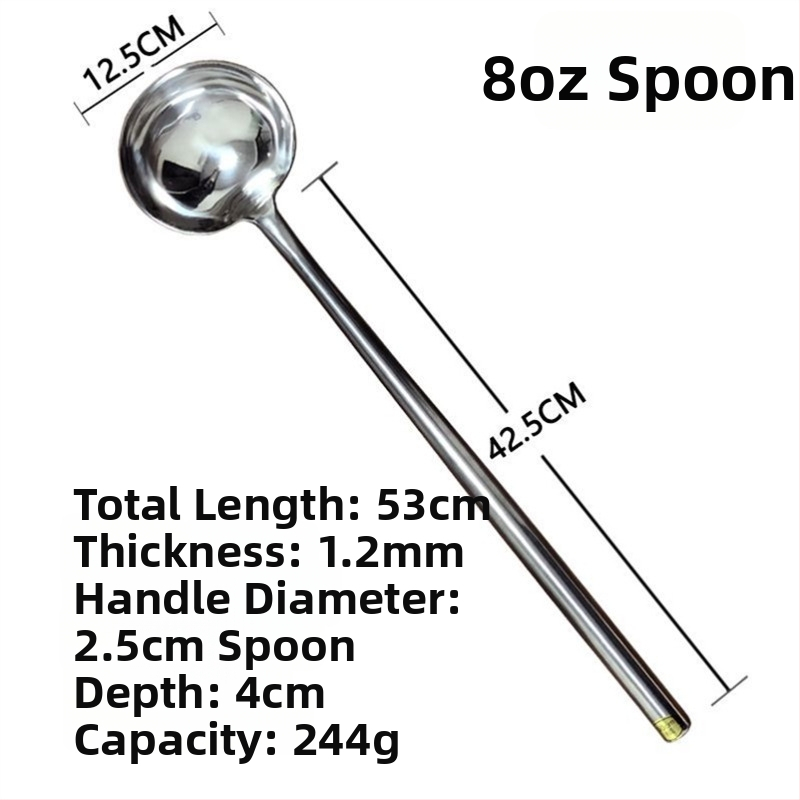 Κουτάλι μαγειρέματος από ανοξείδωτο ατσάλι – υψηλή ανθεκτικότητα σε θερμοκρασίες, μοντέρνος μινιμαλιστικός σχεδιασμός, ανθεκτικό εργαλείο κουζίνας