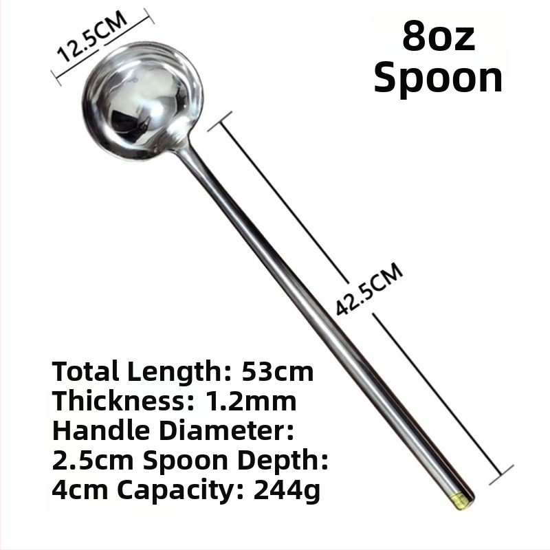 Κουτάλι μαγειρέματος από ανοξείδωτο ατσάλι – υψηλή ανθεκτικότητα σε θερμοκρασίες, μοντέρνος μινιμαλιστικός σχεδιασμός, ανθεκτικό εργαλείο κουζίνας