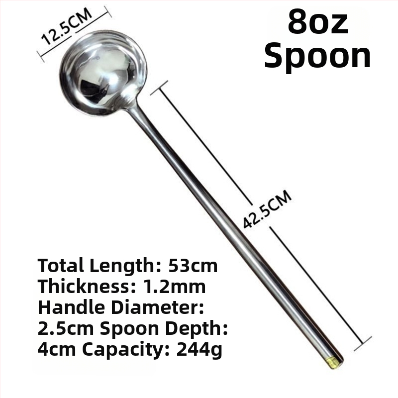 Κουτάλι μαγειρέματος από ανοξείδωτο ατσάλι – υψηλή ανθεκτικότητα σε θερμοκρασίες, μοντέρνος μινιμαλιστικός σχεδιασμός, ανθεκτικό εργαλείο κουζίνας