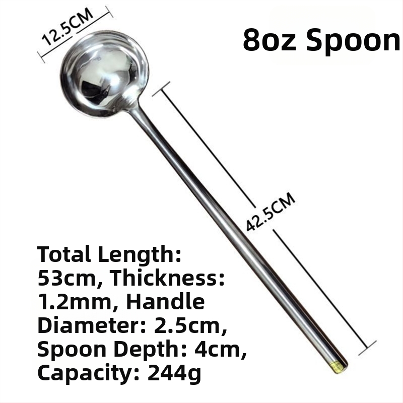 Κουτάλι μαγειρέματος από ανοξείδωτο ατσάλι – υψηλή ανθεκτικότητα σε θερμοκρασίες, μοντέρνος μινιμαλιστικός σχεδιασμός, ανθεκτικό εργαλείο κουζίνας