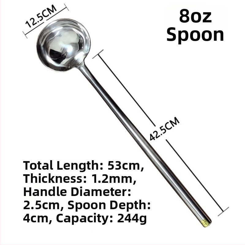 Κουτάλι μαγειρέματος από ανοξείδωτο ατσάλι – υψηλή ανθεκτικότητα σε θερμοκρασίες, μοντέρνος μινιμαλιστικός σχεδιασμός, ανθεκτικό εργαλείο κουζίνας