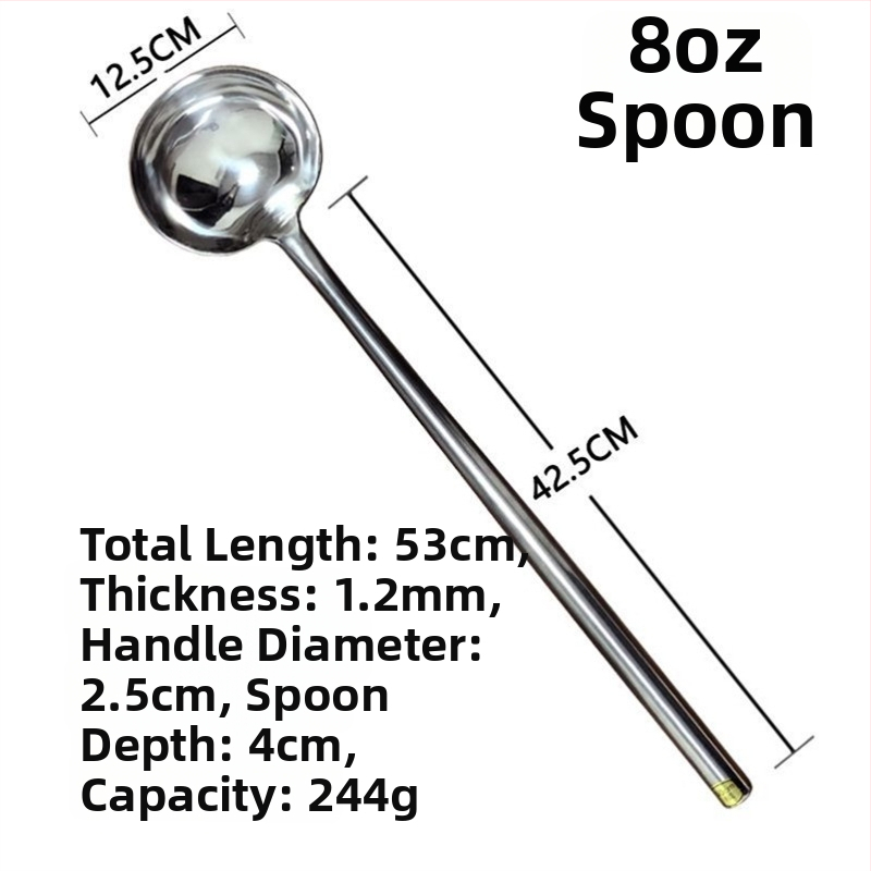 Κουτάλι μαγειρέματος από ανοξείδωτο ατσάλι – υψηλή ανθεκτικότητα σε θερμοκρασίες, μοντέρνος μινιμαλιστικός σχεδιασμός, ανθεκτικό εργαλείο κουζίνας