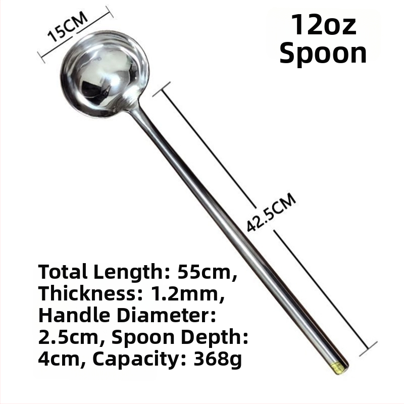 Κουτάλι μαγειρέματος από ανοξείδωτο ατσάλι – υψηλή ανθεκτικότητα σε θερμοκρασίες, μοντέρνος μινιμαλιστικός σχεδιασμός, ανθεκτικό εργαλείο κουζίνας