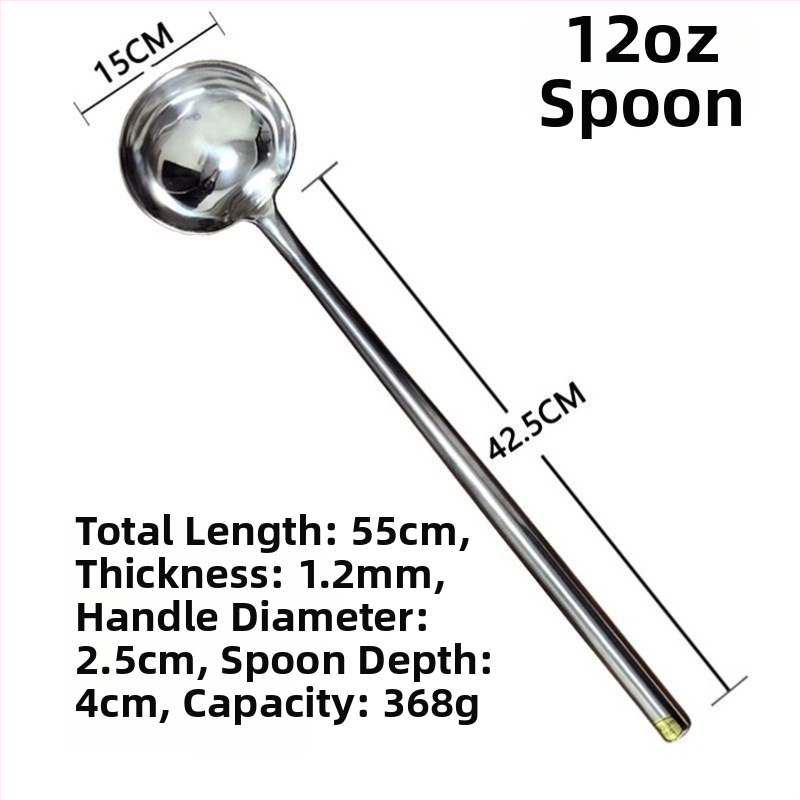 Κουτάλι μαγειρέματος από ανοξείδωτο ατσάλι – υψηλή ανθεκτικότητα σε θερμοκρασίες, μοντέρνος μινιμαλιστικός σχεδιασμός, ανθεκτικό εργαλείο κουζίνας