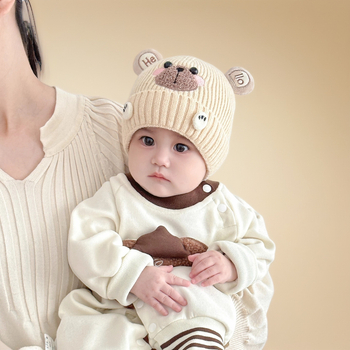 Zimska pletena kapa za bebu – topla i otporna na vjetar, akril, kupolast oblik, bez oboda