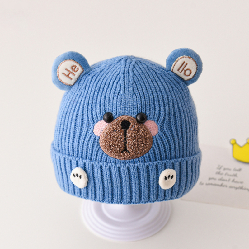 Zimska pletena kapa za bebu – topla i otporna na vjetar, akril, kupolast oblik, bez oboda