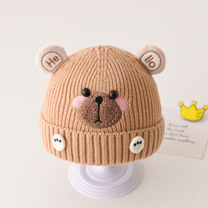 Zimska pletena kapa za bebu – topla i otporna na vjetar, akril, kupolast oblik, bez oboda