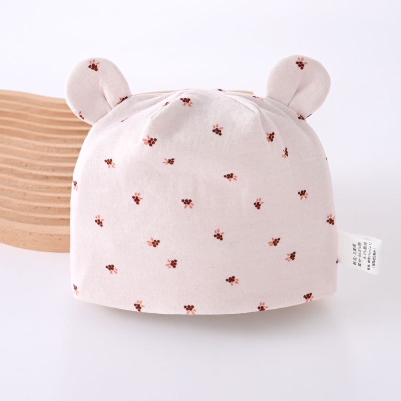 Dječja kapa, jesen-zima, za dob 0–6 mjeseci, pamuk, kupolasti oblik, bez oboda, topla i otporna na vjetar, stil crtani, slatka