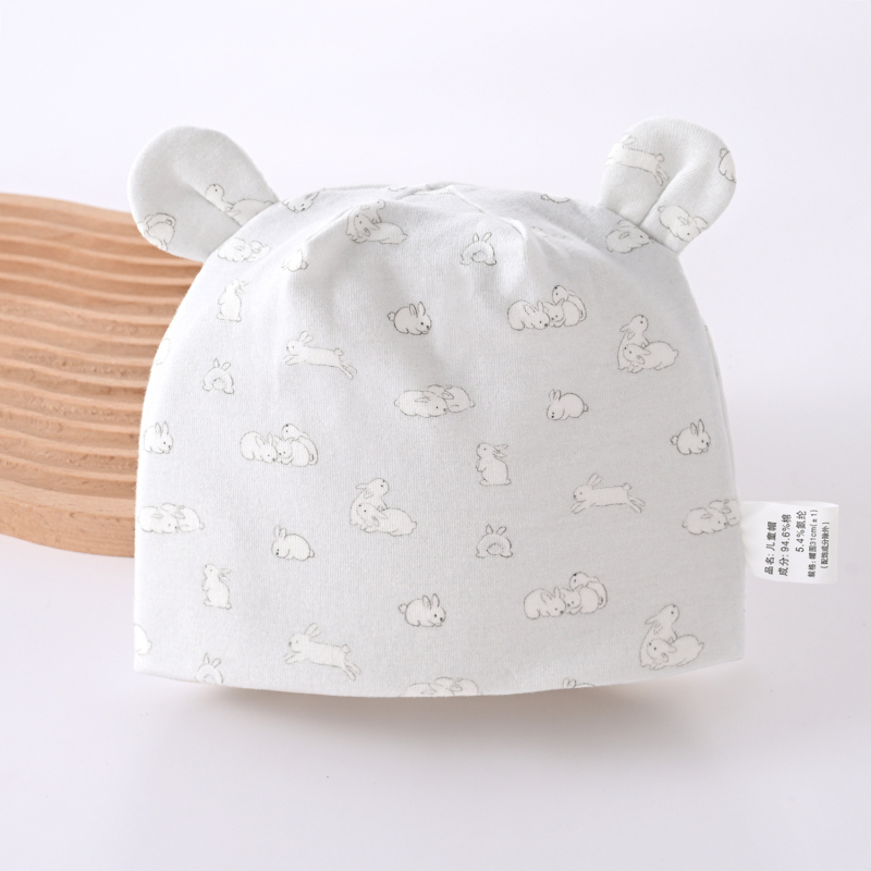 Dječja kapa, jesen-zima, za dob 0–6 mjeseci, pamuk, kupolasti oblik, bez oboda, topla i otporna na vjetar, stil crtani, slatka