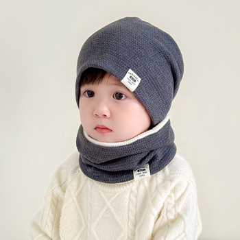 Set za djecu: kapa s kapuljom i šal, unisex, otporan na vjetar i topao, zapadni stil