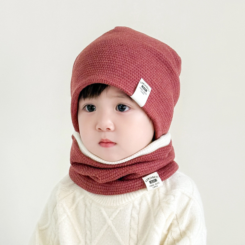 Set za djecu: kapa s kapuljom i šal, unisex, otporan na vjetar i topao, zapadni stil