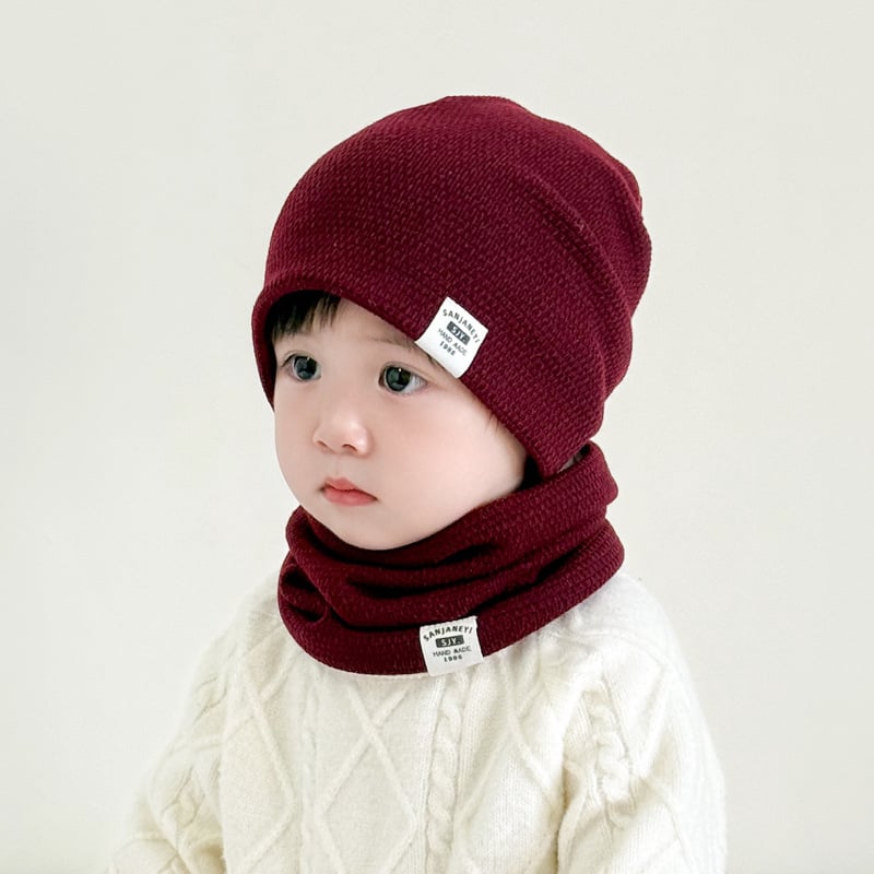 Set za djecu: kapa s kapuljom i šal, unisex, otporan na vjetar i topao, zapadni stil