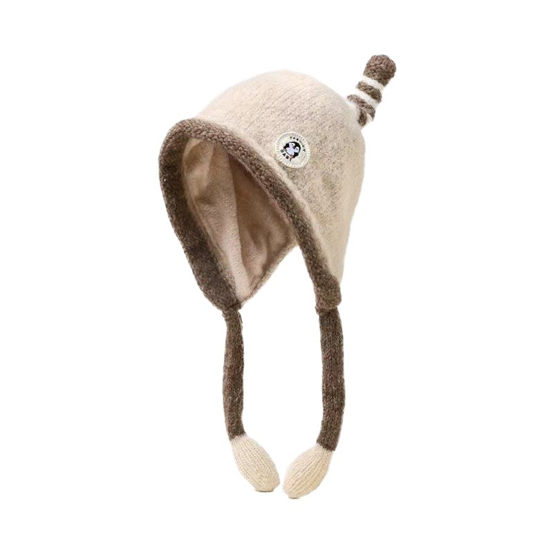 Dječja zimska topla kapa za uši, kupolasti stil s obodom, otporna na vjetar, zadržava toplinu, poliester, uzrast 6–12 mjeseci i 1–2 godine