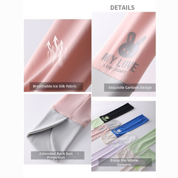Saules aizsardzības rokavieni bērniem – ice silk, ārējai lietošanai, pavasaris, oriģinālais dizains