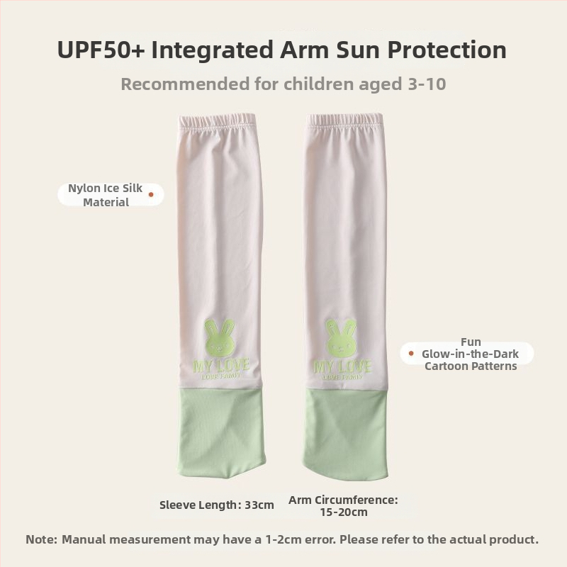 Saules aizsardzības rokavieni bērniem – ice silk, ārējai lietošanai, pavasaris, oriģinālais dizains