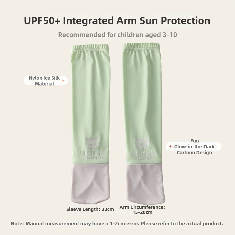 Saules aizsardzības rokavieni bērniem – ice silk, ārējai lietošanai, pavasaris, oriģinālais dizains