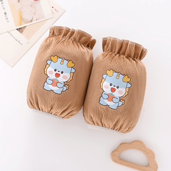 Bērnu ūdensnoturīgas piedurknes ar karikatūras druku, Corduroy materiāls, vecums 1–3 gadi, sezonas ziema, pavasaris, rudens.