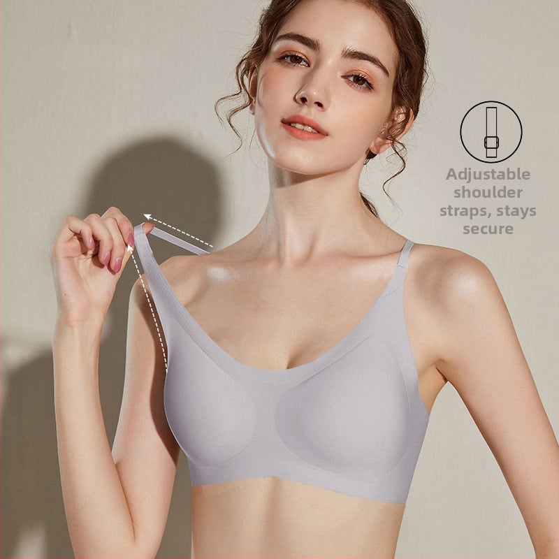 Nailona bezvadu krūšturis ar fiksētām kaussēm, viengabala dizains, muguras trīs rindu sprādze, bezšuvju pildījums ar putām