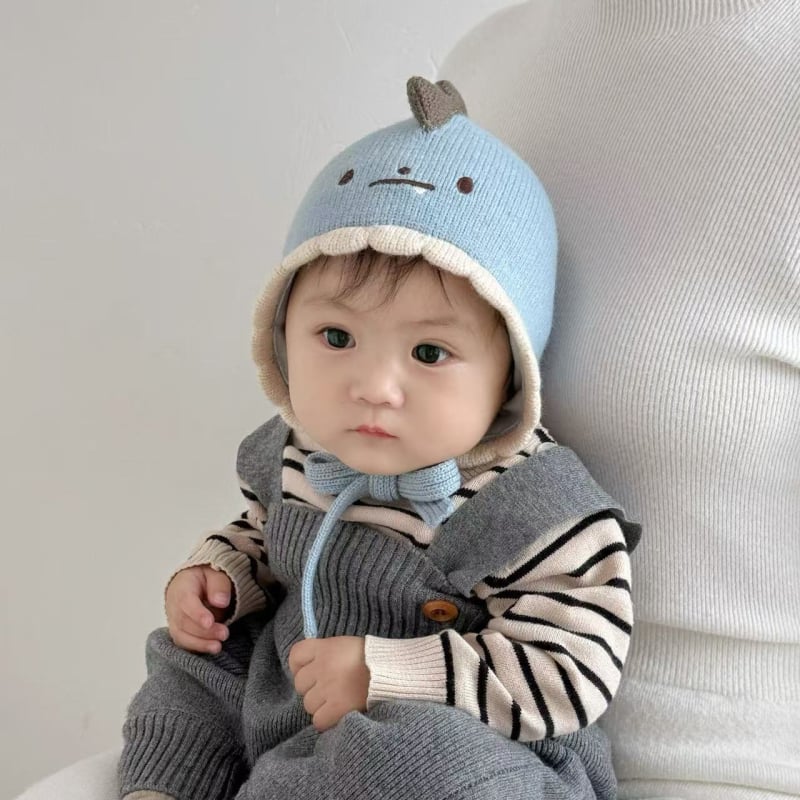 Beebide talvemüts kõrvakaitsega, tuulekindel, kootud puuvill, sobiv 6–12 kuu vanusele