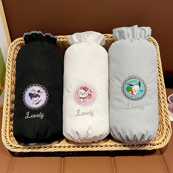 Cartoon Kuromi bērnu anti-traipu piedurknēm — izšūta auduma, unisex, vecums 3–13 gadi, piemērots ziemai, pavasarim un rudenim