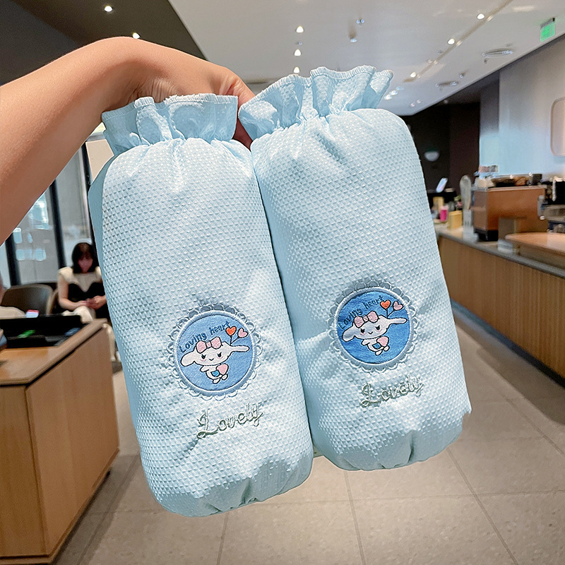 Cartoon Kuromi bērnu anti-traipu piedurknēm — izšūta auduma, unisex, vecums 3–13 gadi, piemērots ziemai, pavasarim un rudenim