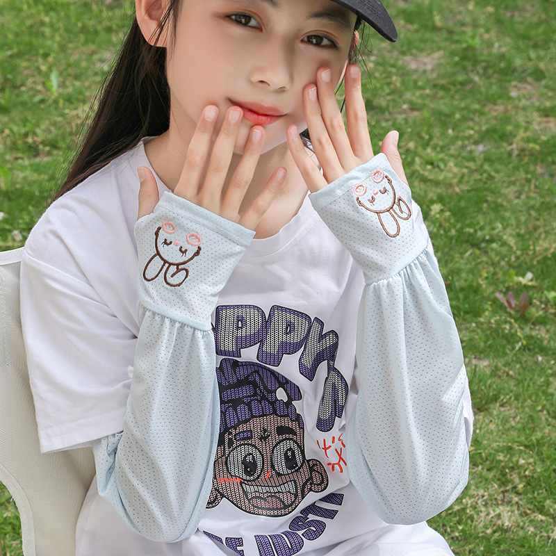 Παιδικά βραχίονες UV από Ice Silk για εξωτερική οδήγηση, στυλ Καρτούν