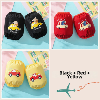 Προστατευτικές μανσέτες για βρέφη 0–3 ετών, αδιάβροχες και ανθεκτικές στο λάδι, ύφασμα tarpaulin, καρτούν κοντό σχέδιο