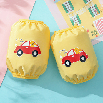 Προστατευτικές μανσέτες για βρέφη 0–3 ετών, αδιάβροχες και ανθεκτικές στο λάδι, ύφασμα tarpaulin, καρτούν κοντό σχέδιο