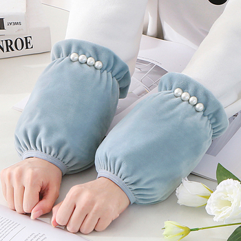 Μανσέτες προστασίας από λεκέδες, από λεπτό φλίς, ποδιά χωρίς μανίκια, μοντέρνος μινιμαλιστικός σχεδιασμός