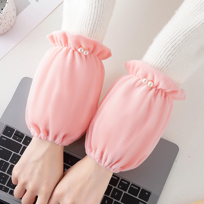 Μανσέτες προστασίας από λεκέδες, από λεπτό φλίς, ποδιά χωρίς μανίκια, μοντέρνος μινιμαλιστικός σχεδιασμός