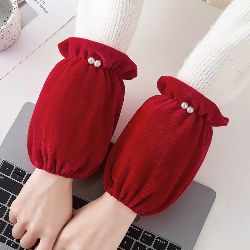 Μανσέτες προστασίας από λεκέδες, από λεπτό φλίς, ποδιά χωρίς μανίκια, μοντέρνος μινιμαλιστικός σχεδιασμός