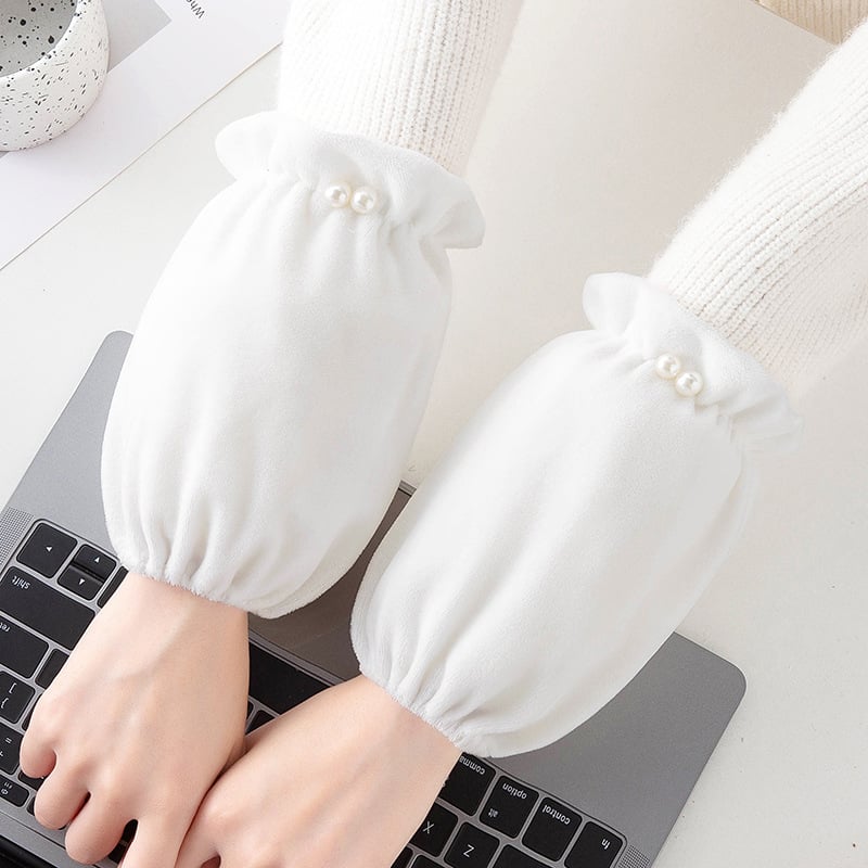 Μανσέτες προστασίας από λεκέδες, από λεπτό φλίς, ποδιά χωρίς μανίκια, μοντέρνος μινιμαλιστικός σχεδιασμός